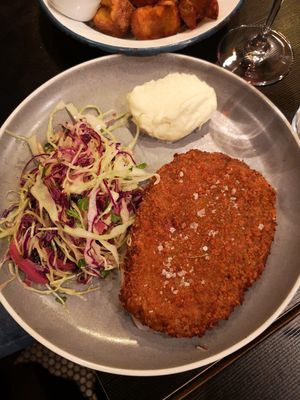 Eggplant Schnitzel at Green Man's Arms in Carlton
