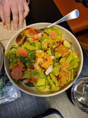 Salad dish at Green Man's Arms in Carlton