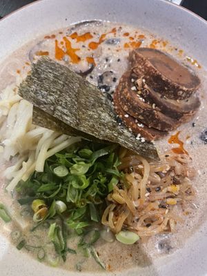 Soy milk ramen  at Green Man's Arms in Carlton