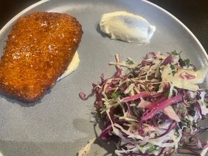 Eggplant schnitzel   at Green Man's Arms in Carlton