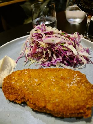 Eggplant parma at Green Man's Arms in Carlton