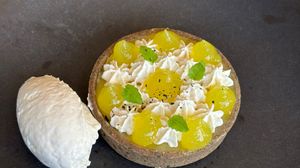 Also shared lemon curd tart  at Green Man's Arms in Carlton