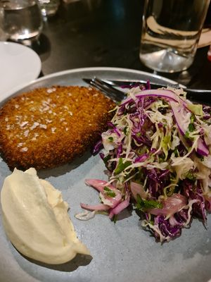 Eggplant parma at Green Man's Arms in Carlton