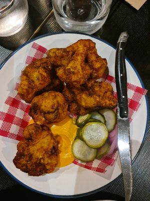Cauliflower bites at Green Man's Arms in Carlton