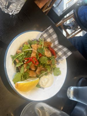 calamari!!!  at Green Man's Arms in Carlton