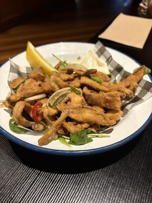 King Oyster Calamari   #Veganuary at Green Man's Arms in Carlton
