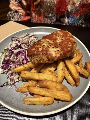 Eggplant Parma  #Veganuary at Green Man's Arms in Carlton