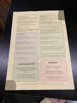 menu  at Green Man's Arms in Carlton