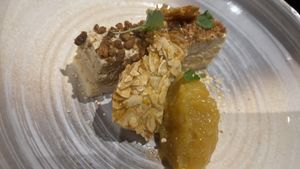 Almond mousse cake  at Green Man's Arms in Carlton