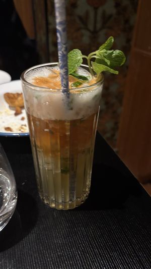 Mocktail - pineapple punch drunk. One of my favourites   at Green Man's Arms in Carlton