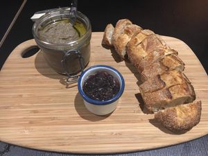 Best thing we tried. Would get again. Vegan lentil pate & onion relish.  at Green Man's Arms in Carlton