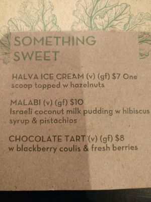 the desserts at Green Man's Arms in Carlton