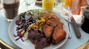 Vegan rancheros  at Republique of Coffee in Paris