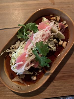 Vegan dumplings  at Atticus Finch in Rotorua