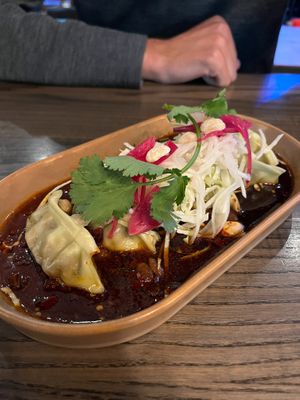 Vegan dumplings at Atticus Finch in Rotorua