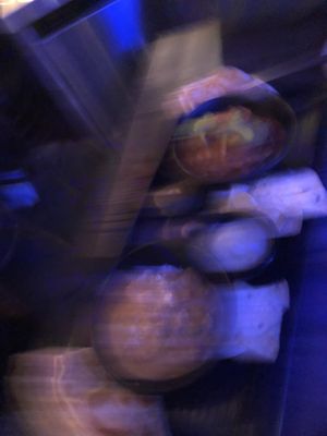 The picture is moved but you can still see it’s a bigger plate for sharing the korma curry and jackfruit tiki masala  at Atticus Finch in Rotorua