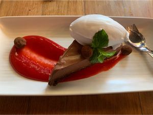 Chocolate mousse torte at Atticus Finch in Rotorua