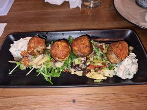 Nut minced filled mushroom very delicious at Atticus Finch in Rotorua