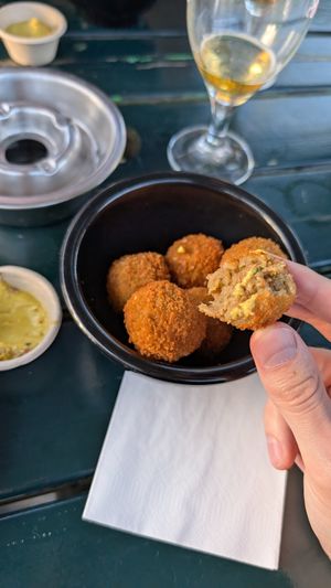 Vegan bitterballen at de TonTon Club in Amsterdam