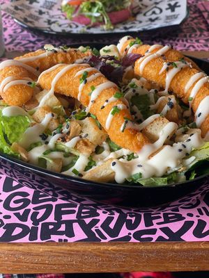 Caesar salad at Vegan Junk Food Bar - De Pijp in Amsterdam