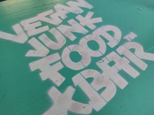 Table details at Vegan Junk Food Bar - De Pijp in Amsterdam