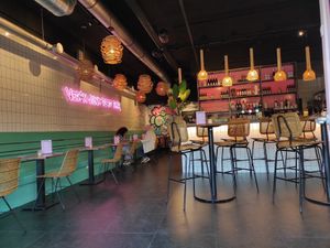 Inside seating at Vegan Junk Food Bar - De Pijp in Amsterdam