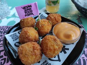 Mac & Cheese Balls at Vegan Junk Food Bar - De Pijp in Amsterdam