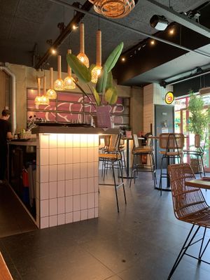indoor seating  at Vegan Junk Food Bar - De Pijp in Amsterdam