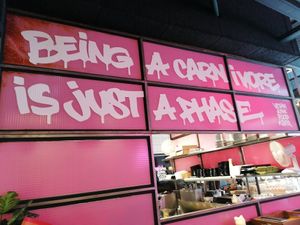 Wall painting at Vegan Junk Food Bar - De Pijp in Amsterdam