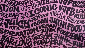 little paper placemat  at Vegan Junk Food Bar - De Pijp in Amsterdam