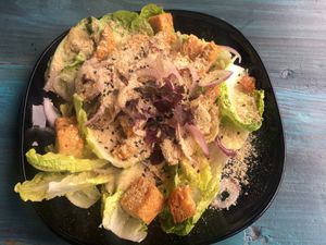 Chik’n Caesar salad at Vegan Junk Food Bar - De Pijp in Amsterdam
