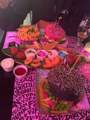 Super nice platter and Burgers!! at Vegan Junk Food Bar - De Pijp in Amsterdam