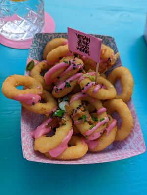 Onion rings at Vegan Junk Food Bar - De Pijp in Amsterdam