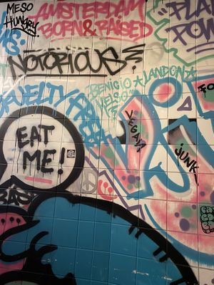 Graffities inside  at Vegan Junk Food Bar - De Pijp in Amsterdam