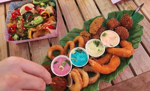 Nachos and platter at Vegan Junk Food Bar - De Pijp in Amsterdam