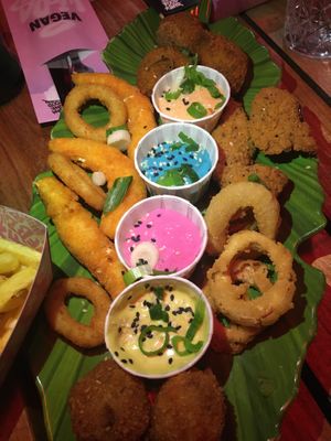 Sumo platter  at Vegan Junk Food Bar - De Pijp in Amsterdam