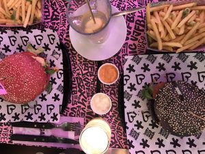 Left - Daddy Burger & Right - Mc Kroquette Burger   at Vegan Junk Food Bar - De Pijp in Amsterdam