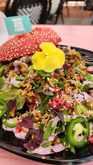 Beastie... at least it's pretty. at Vegan Junk Food Bar - De Pijp in Amsterdam