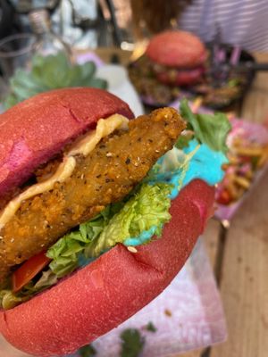VJFB Daddy, chicken-style burger.  at Vegan Junk Food Bar - De Pijp in Amsterdam