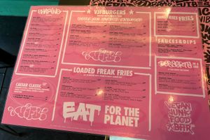 food menu  at Vegan Junk Food Bar - De Pijp in Amsterdam