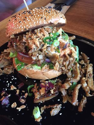 Shawarma burger  at Vegan Junk Food Bar - De Pijp in Amsterdam