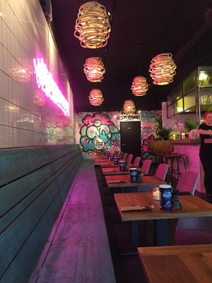 Restaurant interior  at Vegan Junk Food Bar - De Pijp in Amsterdam