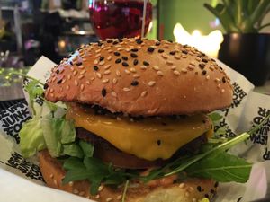 Original burger  at Vegan Junk Food Bar - De Pijp in Amsterdam