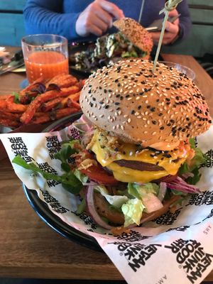 Sumo burger at Vegan Junk Food Bar - De Pijp in Amsterdam