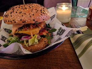 ORIGINAL VJFB Burger at Vegan Junk Food Bar - De Pijp in Amsterdam