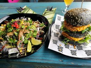 Daddy Mc Chick'n burger and Shawarma at Vegan Junk Food Bar - De Pijp in Amsterdam