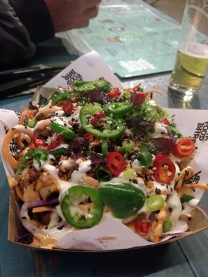 loaded fries aka kapsalon at Vegan Junk Food Bar - De Pijp in Amsterdam