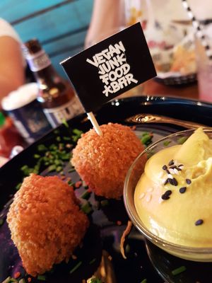 vegan bitterballen at Vegan Junk Food Bar - De Pijp in Amsterdam