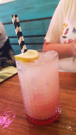 lychee drink at Vegan Junk Food Bar - De Pijp in Amsterdam
