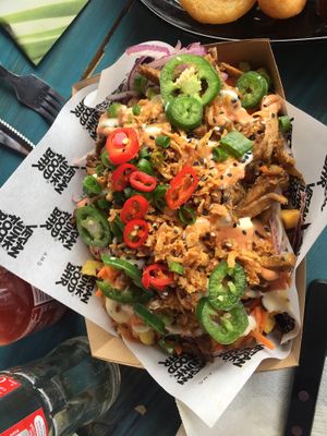 I think these were the kapsalon fries, delicious! at Vegan Junk Food Bar - De Pijp in Amsterdam
